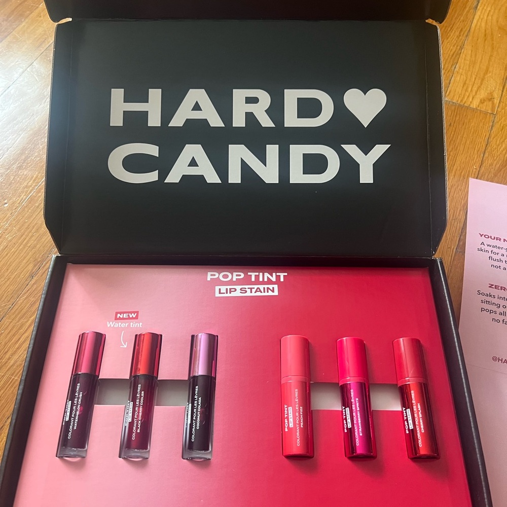 Hard Candy Pop Tint Vault - 6pc Lip & Cheek Stain Set - Inc. New Water Tints